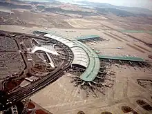 Terminal de pasajeros en el Aeropuerto internacional de Incheon, Incheon, Corea del Sur.