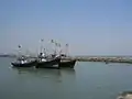 Barcos de pescadores que viven en la isla