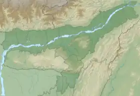 Río Manas ubicada en Assam
