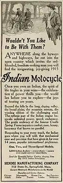 Afiche de las motos Indian.