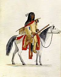 Indian on horseback, Maximilian zu Wied-Neuwied.
