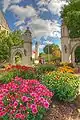 Entrada de Sample Gates a Old Cresent en la Universidad de Indiana Bloomington