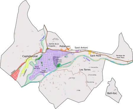 Mapa del municipio de Seo de Urgel.