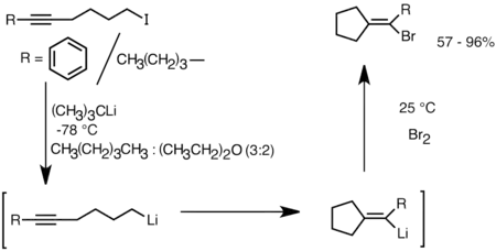 A sample stereoselective intramolecular carbolithiation reaction