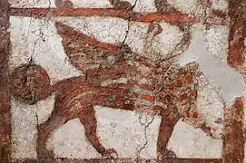 El león simboliza la agresividad de Ishtar.