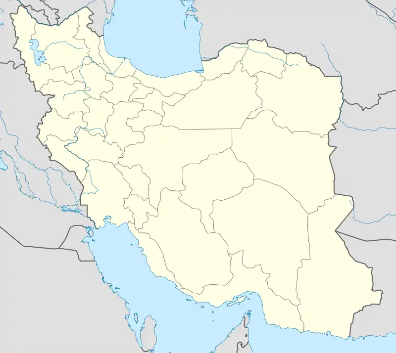 Mapa de Irán con la ubicación de los equipos de la Iran Pro League 2016/17