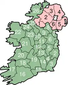 Mapa de Irlanda