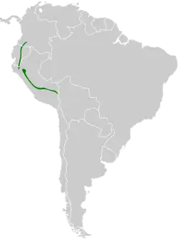 Distribución geográfica de la tangara goliamarilla.