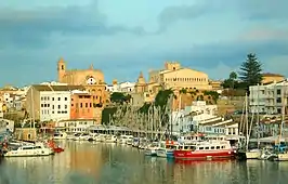 Vista del puerto de Ciudadela.