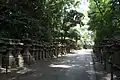 Callejón de linternas de piedra tōrō.