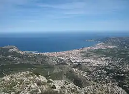 Vista de Jávea desde el Montgó