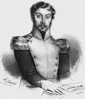 Retrato de Józef Zaliwski, oficial del ejército polaco.