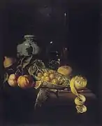 Naturaleza muerta con fruta, cuenco chino y otros objetos, Colección de Arte de la Agencia de Patrimonio Cultural de los Países Bajos, Rijswijk
