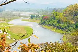 El Ramganga desde la atalaya de la carretera de Sambhar.