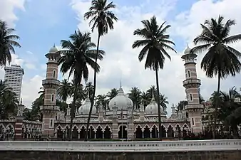 Masjid Jamek (1908-1909), en Kuala Lumpur, obra de Hubback