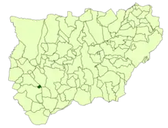 Extensión del municipio en la provincia.