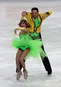 Vestuario de patinaje en verde claro