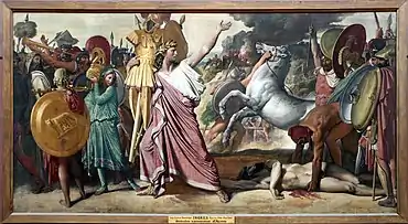 Rómulo lleva al templo de Júpiter las armas del vencido Acrón, de Jean-Auguste-Dominique Ingres (1812)