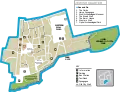 Mapa del barrio judío de Jerusalén.