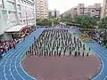 Pista de atletismo en un colegio infantil en Taipei (Taiwan)