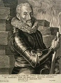 El conde de Tilly, grabado de Pieter de Jode II.