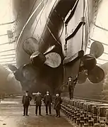 Timón del RMS Mauretania.