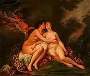 Júpiter bajo la forma de Diana seduciendo a Calisto, Salón de 1771.