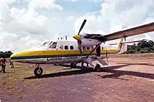 De Havilland Canadá DHC-6 de Guyana Airways cerca de la comuna religiosa de Jonestown (1978)