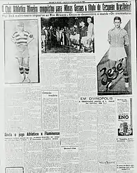 «Atlético trae para Minas Gerais el título de campeón brasileño.»Estado de Minas de 03 de febrero de 1937.