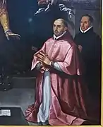 Retrato del cardenal Cervantes por Alonso Vázquez (Museo de Bellas Artes de Sevilla) para el Hospital del Cardenal.