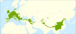 Distribución de Juglans regia.