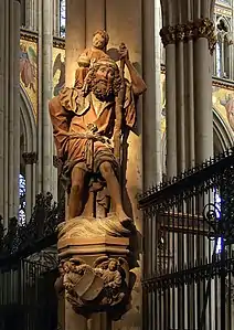 Estatua medieval de San Cristóbal