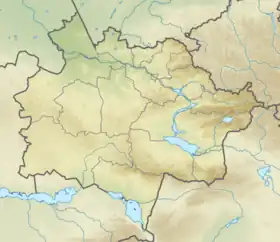 Embalse de Bujtarmá (o de Bujtarmínskaya) ubicada en Kazajistán Oriental