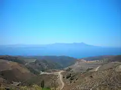 Vista de la isla de Quíos, desde la península