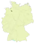 Map of Germany:Position of Bremen highlighted