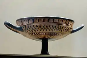 Copa de Kassel de un artista desconocido, c. 540 a. C. Museo del Louvre.