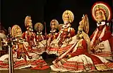Kathakali una de las formas de teatro clásico de Kerala, India