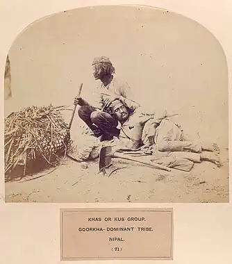 Khas people of Nepal, as depicted in The People of India (1868-1875)