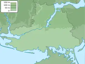 Península de Kimburn ubicada en Óblast de Jersón