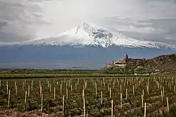 Al fondo: el monte Ararat