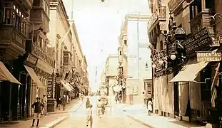 Kingsway, La Valeta en la década de 1910.