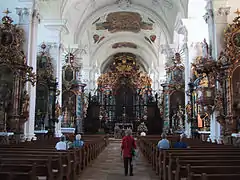 Interior de la abadía de Rheinau