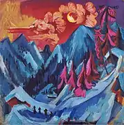 Wintermondlandschaft (1919), Ernst Ludwig Kirchner