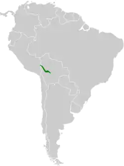 Distribución geográfica del hemispingo de los bambúes.