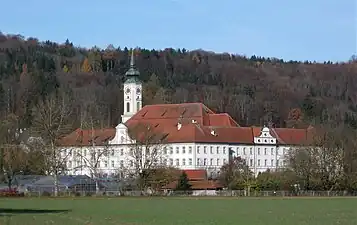 Abadía benedictina de Schäftlarn, vista  desde el sureste