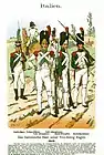 Infantería de la guardia real italiana, 1812.