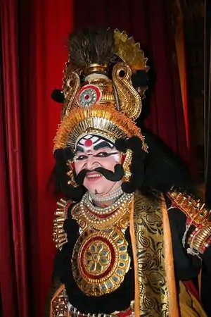 Yakshagana una danza dramática antigua de Tulunadu.