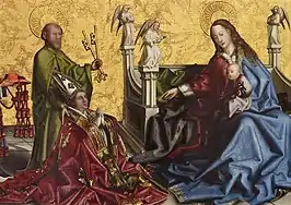 Presentación del cardenal de Mies a la Virgen, de Konrad Witz, 1443-1444.