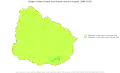 Tipos de climas de Uruguay en el present. Clasificación según Köppen-Geiger, perteneciente al período 1980 - 2016.