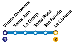Estaciones de la Línea 4A del Metro de Santiago